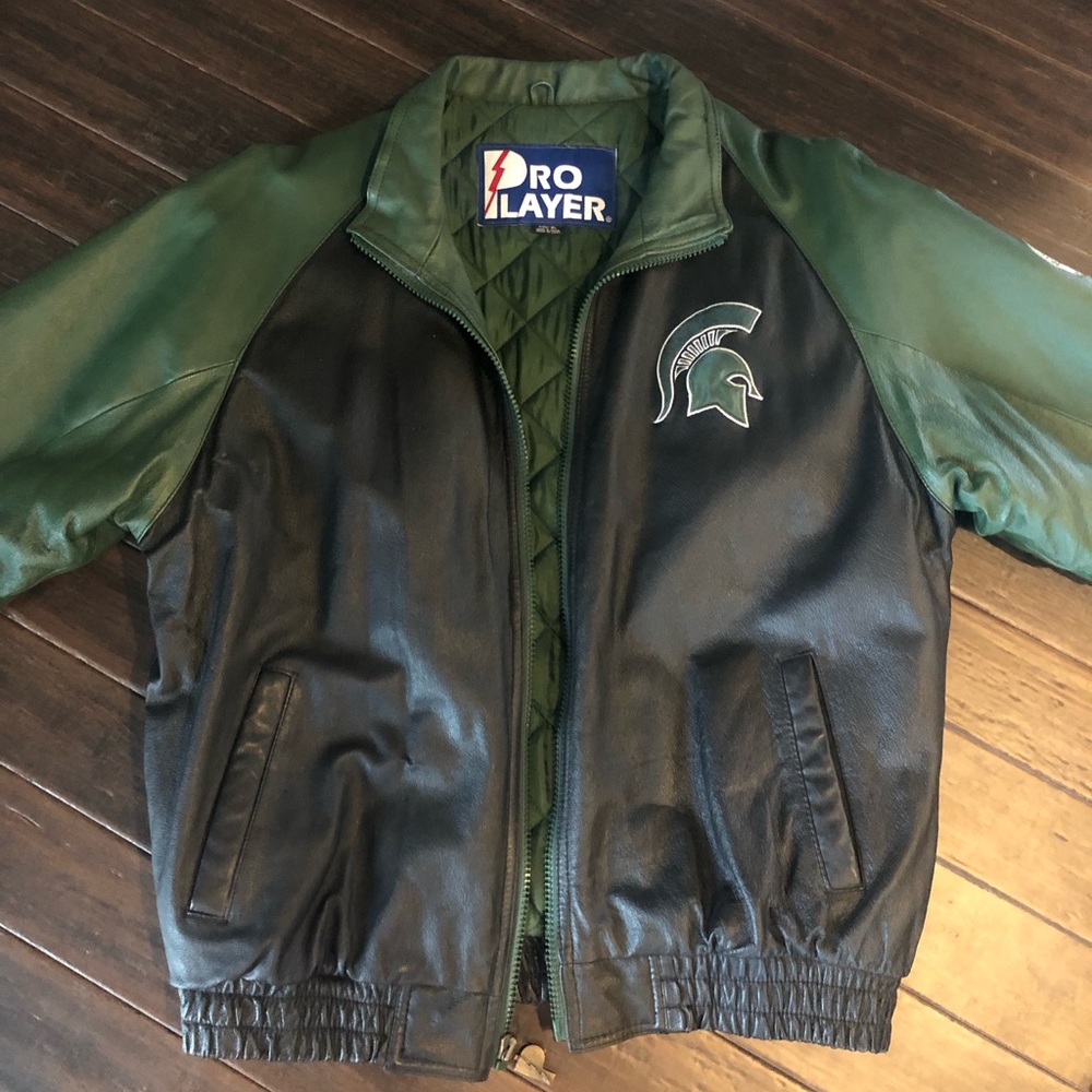 Men’s Vintage Leather MSU jacket - Size XL